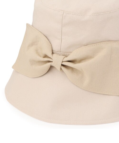 grove（グローブ）の「リボン付きバケットハット【UVカット・サイズ調整・ポケッタブル】（ハット・レディース・ブラック/アイボリー系4/ベージュ系4・00）」の12枚目の写真