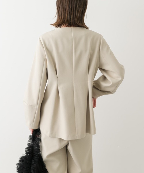 SENSE OF PLACE by URBAN RESEARCH（センスオブプレイスバイアーバンリサーチ）の「ウエストタックジャケットセットアップ（ワンピース・レディース・ブラック/グレー/ベージュ・MEDIUM/SMALL）」の12枚目の写真