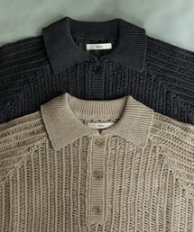 anuke（アンヌーク）の「anuke Mesh Polo Knit メッシュポロニット