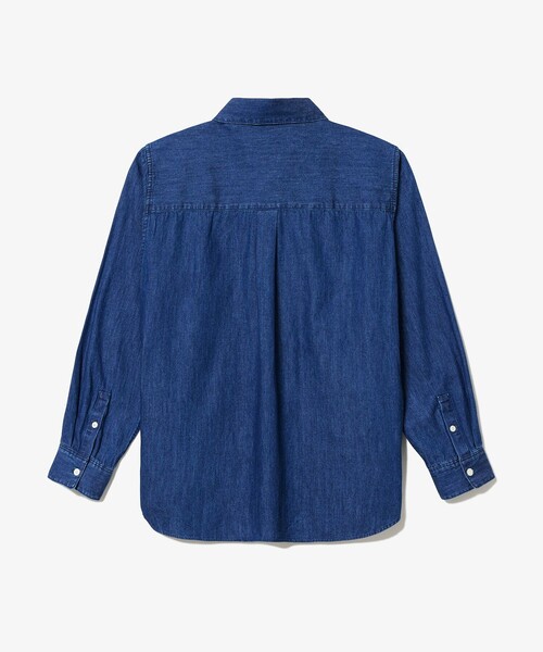 LACOSTE(ラコステ)の「ダブルポケットデニムシャツ(シャツ/ブラウス・レディース・ホワイト/ブルー・36/34/40/38)」の7枚目の写真