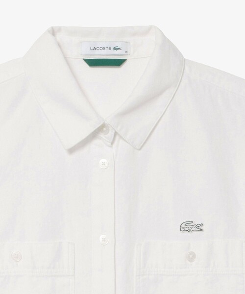 LACOSTE(ラコステ)の「ダブルポケットデニムシャツ(シャツ/ブラウス・レディース・ホワイト/ブルー・36/34/40/38)」の18枚目の写真