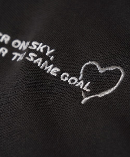 1111clothing(ワンフォークロージング)の「ハート サガラ刺繍 スウェットパーカー【セットアップ 可能】/ Heart Sagara Embroidery Sweatshirt Hoodie(パーカー・レディース・ブラック/チャコールグレー/ネイビー/アッシュ・M/L)」の18枚目の写真