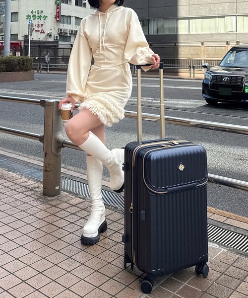 ROYAL PARTY（ロイヤルパーティー）の「ウエストシェイプラインストーンフーディー（パーカー・レディース・ブラック/オフホワイト/グレー・FREE）」の12枚目の写真