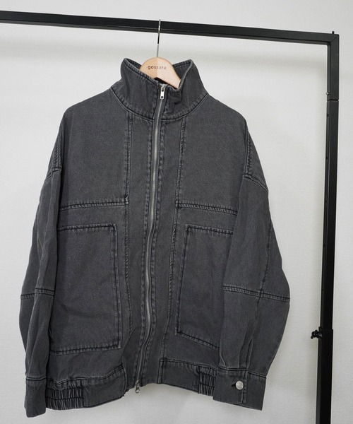 gossara(ゴサラ)の「デニムスタンドブルゾン(ブルゾン・レディース・グレー/ブルー・FREE)」の18枚目の写真