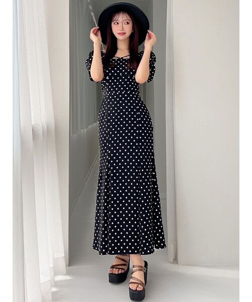 RESEXXY（リゼクシー）の「バブルスリーブマーメイドワンピース（ワンピース・レディース・ホワイト/ピンク/ブラック・SMALL/MEDIUM）」の18枚目の写真