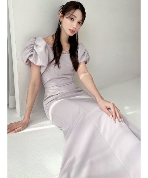 RESEXXY（リゼクシー）の「バブルスリーブマーメイドワンピース（ワンピース・レディース・ホワイト/ピンク/ブラック・SMALL/MEDIUM）」の8枚目の写真