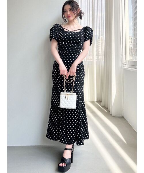 RESEXXY（リゼクシー）の「バブルスリーブマーメイドワンピース（ワンピース・レディース・ホワイト/ピンク/ブラック・SMALL/MEDIUM）」の21枚目の写真