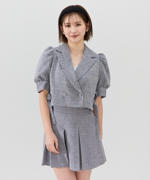 REDYAZEL（レディアゼル）の「【セットアップ可能】ボックスタックショートパンツ（その他パンツ・レディース・ベージュ/ネイビー/サックスブルー・SMALL/MEDIUM）」の2枚目の写真