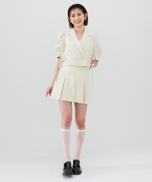 REDYAZEL（レディアゼル）の「【セットアップ可能】ボックスタックショートパンツ（その他パンツ・レディース・ベージュ/ネイビー/サックスブルー・SMALL/MEDIUM）」の8枚目の写真