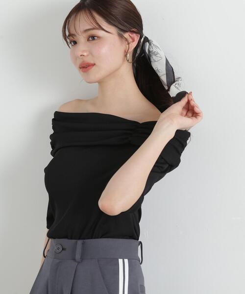 PROPORTION BODY DRESSING（プロポーションボディドレッシング）の「デザインオフショルカットソー / 1215160401（Tシャツ/カットソー・レディース・ホワイト系その他/ブラック/ブルー・FREE）」の14枚目の写真