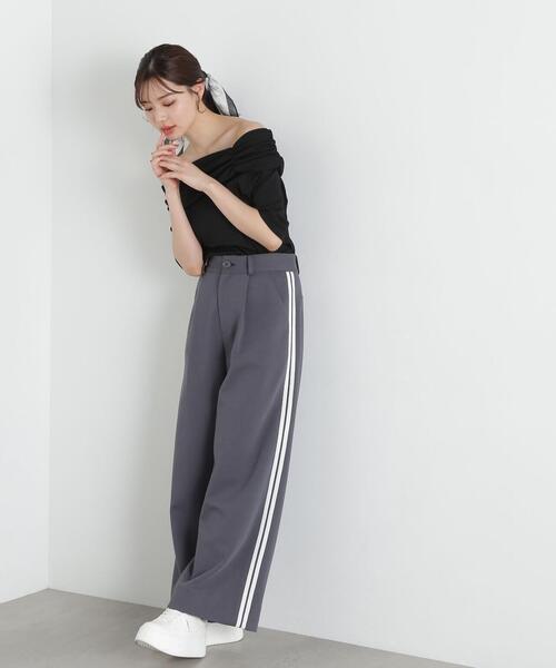 PROPORTION BODY DRESSING（プロポーションボディドレッシング）の「デザインオフショルカットソー / 1215160401（Tシャツ/カットソー・レディース・ホワイト系その他/ブラック/ブルー・FREE）」の17枚目の写真