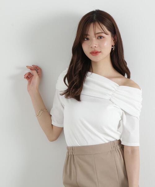 PROPORTION BODY DRESSING（プロポーションボディドレッシング）の「デザインオフショルカットソー / 1215160401（Tシャツ/カットソー・レディース・ホワイト系その他/ブラック/ブルー・FREE）」の21枚目の写真