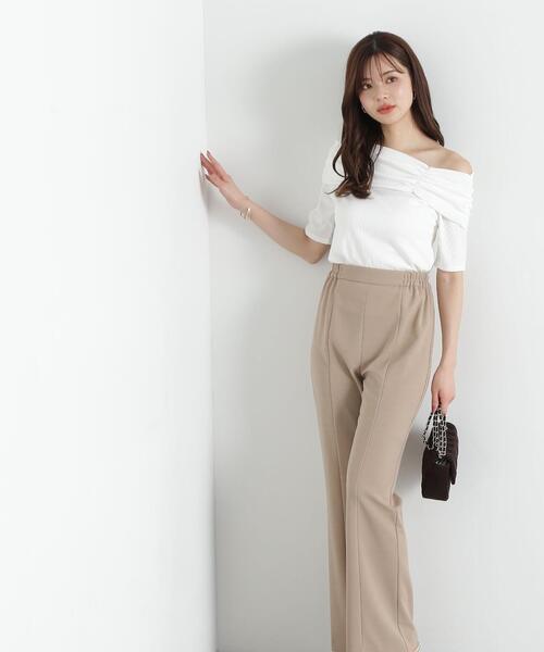 PROPORTION BODY DRESSING（プロポーションボディドレッシング）の「デザインオフショルカットソー / 1215160401（Tシャツ/カットソー・レディース・ホワイト系その他/ブラック/ブルー・FREE）」の4枚目の写真