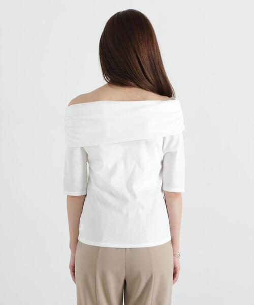 PROPORTION BODY DRESSING（プロポーションボディドレッシング）の「デザインオフショルカットソー / 1215160401（Tシャツ/カットソー・レディース・ホワイト系その他/ブラック/ブルー・FREE）」の8枚目の写真