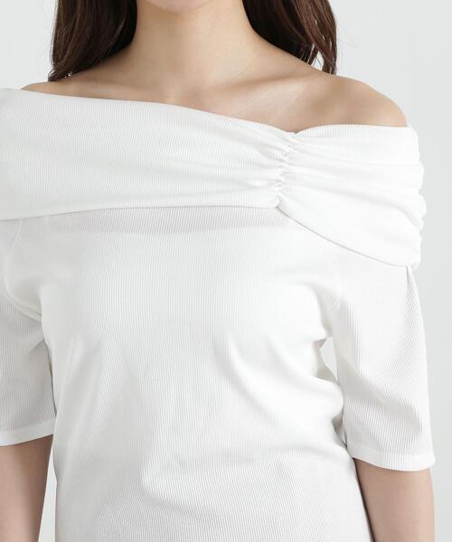 PROPORTION BODY DRESSING（プロポーションボディドレッシング）の「デザインオフショルカットソー / 1215160401（Tシャツ/カットソー・レディース・ホワイト系その他/ブラック/ブルー・FREE）」の9枚目の写真