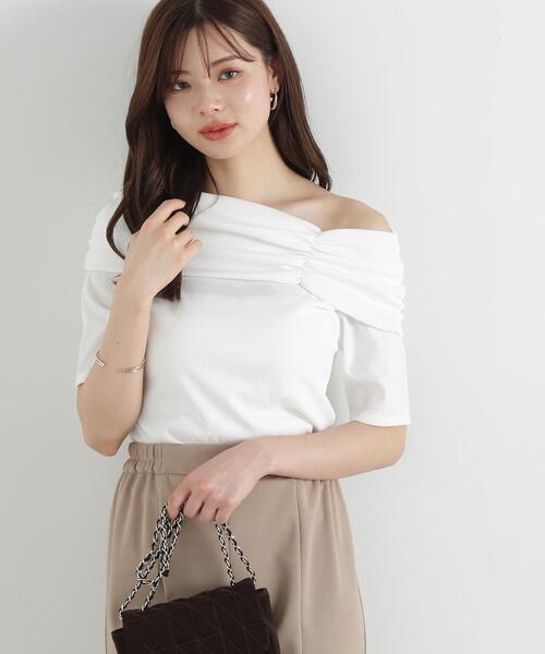 PROPORTION BODY DRESSING（プロポーションボディドレッシング）の「デザインオフショルカットソー / 1215160401（Tシャツ/カットソー・レディース・ホワイト系その他/ブラック/ブルー・FREE）」の2枚目の写真