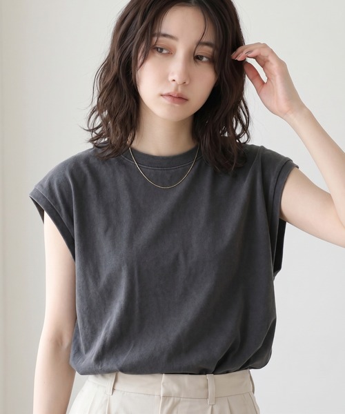 JEMORGAN(ジェーイーモーガン)の「JEMORGAN 天竺 ピグメントノースリーブ(タンクトップ・メンズ・オレンジ/パープル/グリーン/オフホワイト/ブラック/サックスブルー・M/L/XL)」の1枚目の写真
