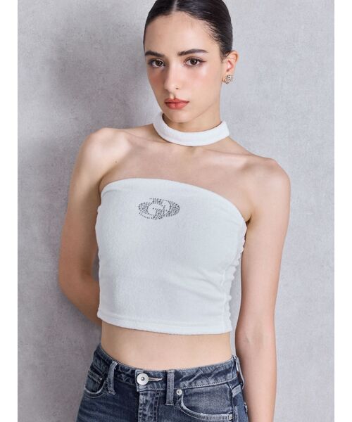 INSCRIRE ミリタリーチューブトップ　ビスチェ HeRIN.CYE チューブトップ ベアトップ Many gather bustier