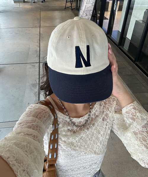 CIAOPANIC（チャオパニック）の「バイカラーベースボールキャップ（キャップ・レディース・グリーン/レッド/ネイビー・FREE）」の7枚目の写真