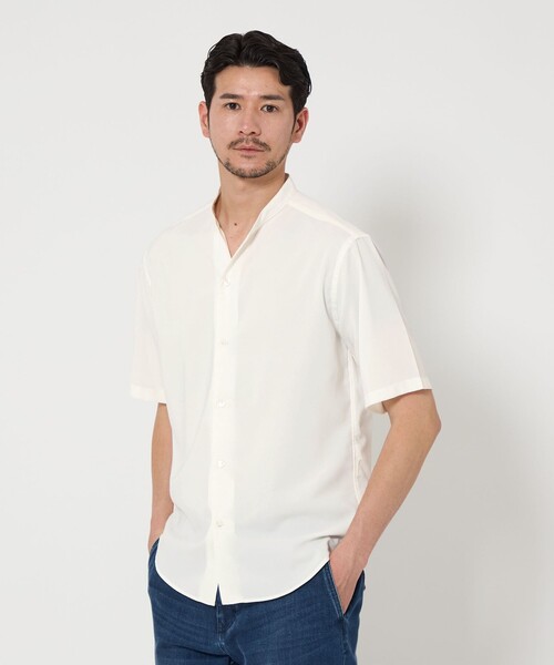 【定価11,990円】BEAUTY&YOUTH / スキッパーシャツ Lサイズ WEB限定 WARDROBE SMART】コットン ワイドカラー スキッパー