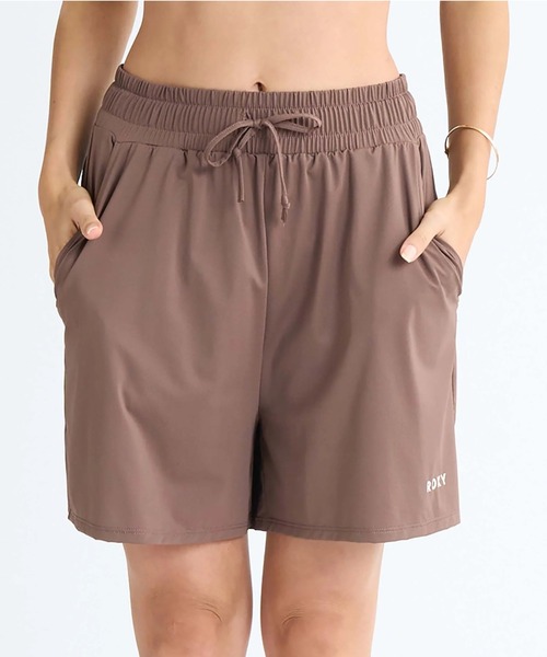 ROXY(ロキシー)の「AURORA SHORTS /ロキシーウエストゴムハイウエストキュロットボードショーツ(水着)(水着・レディース・ピンク/ブラウン/ブラック/ブラック系その他・SMALL/MEDIUM/LARGE)」の3枚目の写真