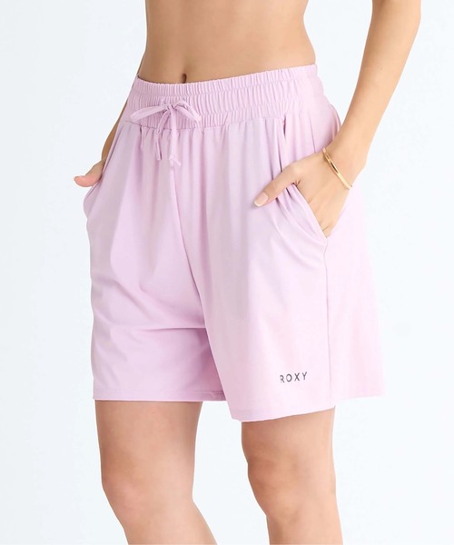 ROXY(ロキシー)の「AURORA SHORTS /ロキシーウエストゴムハイウエストキュロットボードショーツ(水着)(水着・レディース・ピンク/ブラウン/ブラック/ブラック系その他・SMALL/MEDIUM/LARGE)」の4枚目の写真