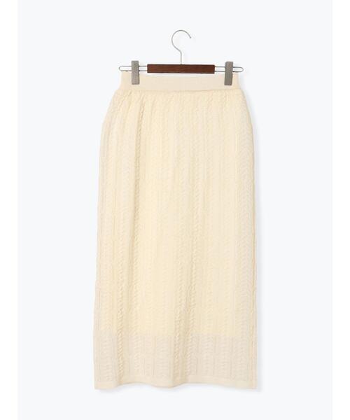 Te chichi（テチチ）の「レーシーニットストレートスカート（セットアップ可）《2025spring catalog item》（スカート・レディース・チャコールグレー/オフホワイト・F）」の15枚目の写真