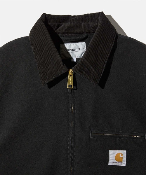 Carhartt WIP(カーハートダブリューアイピー)の「CARHARTT Detroit Jacket カーハート ワークインプログレス デトロイト チョア ジャケット(カバーオール・メンズ・ブラック/ブラウン系1・X-LARGE/MEDIUM/SMALL/XX-LARGE/LARGE)」の4枚目の写真