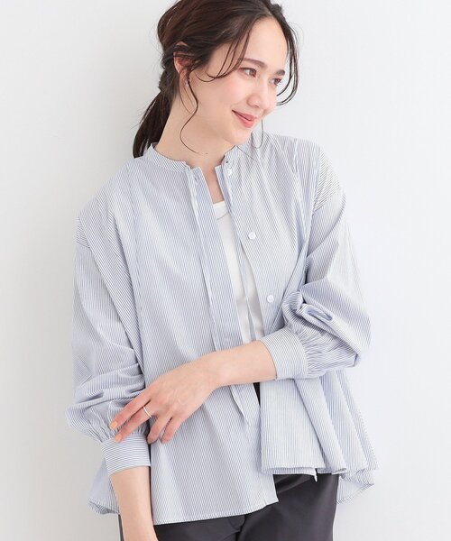 SHOO・LA・RUE（シューラルー）の「【洗える/体型カバー】フレアリボンブラウス（シャツ/ブラウス・レディース・ホワイト/ライトブルー/ブルー系その他4・01/02/03/04）」の3枚目の写真