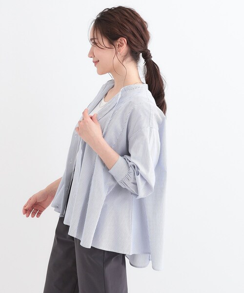 SHOO・LA・RUE（シューラルー）の「【洗える/体型カバー】フレアリボンブラウス（シャツ/ブラウス・レディース・ホワイト/ライトブルー/ブルー系その他4・01/02/03/04）」の12枚目の写真