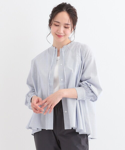 SHOO・LA・RUE（シューラルー）の「【洗える/体型カバー】フレアリボンブラウス（シャツ/ブラウス・レディース・ホワイト/ライトブルー/ブルー系その他4・01/02/03/04）」の13枚目の写真