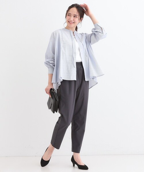 SHOO・LA・RUE（シューラルー）の「【洗える/体型カバー】フレアリボンブラウス（シャツ/ブラウス・レディース・ホワイト/ライトブルー/ブルー系その他4・01/02/03/04）」の14枚目の写真