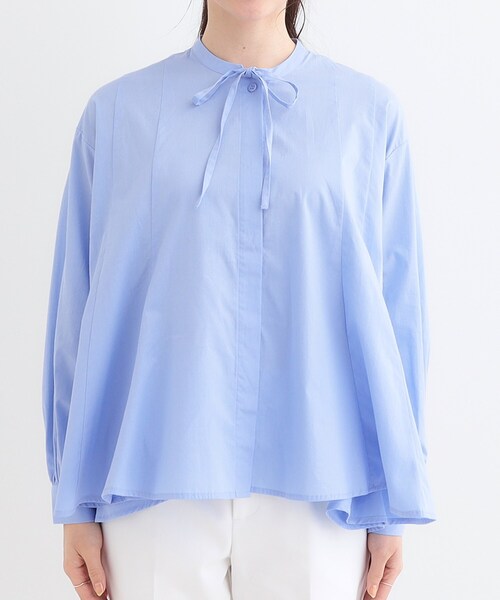 SHOO・LA・RUE（シューラルー）の「【洗える/体型カバー】フレアリボンブラウス（シャツ/ブラウス・レディース・ホワイト/ライトブルー/ブルー系その他4・01/02/03/04）」の16枚目の写真