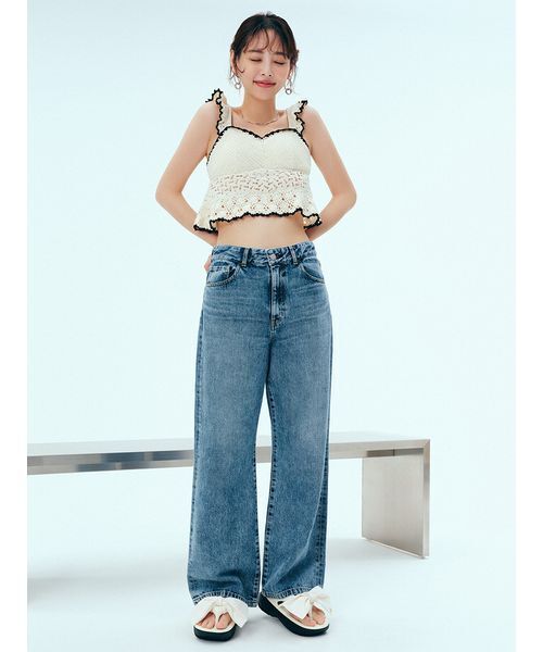 FRAY I.D（フレイアイディー）の「クロシェセパレートスイムウェア（その他ヘアアクセサリー・レディース・ミント/ホワイト・FREE）」の4枚目の写真