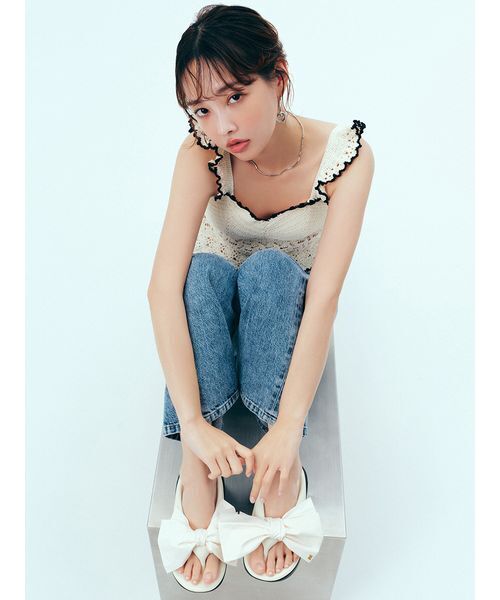 FRAY I.D（フレイアイディー）の「クロシェセパレートスイムウェア（その他ヘアアクセサリー・レディース・ミント/ホワイト・FREE）」の5枚目の写真