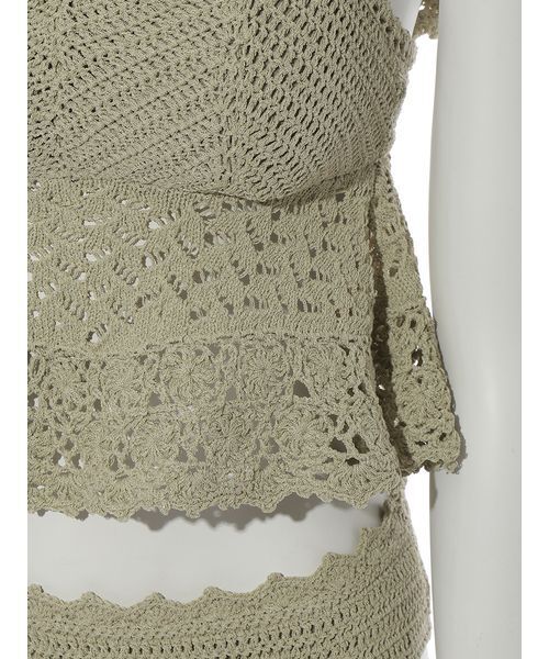 FRAY I.D（フレイアイディー）の「クロシェセパレートスイムウェア（その他ヘアアクセサリー・レディース・ミント/ホワイト・FREE）」の11枚目の写真