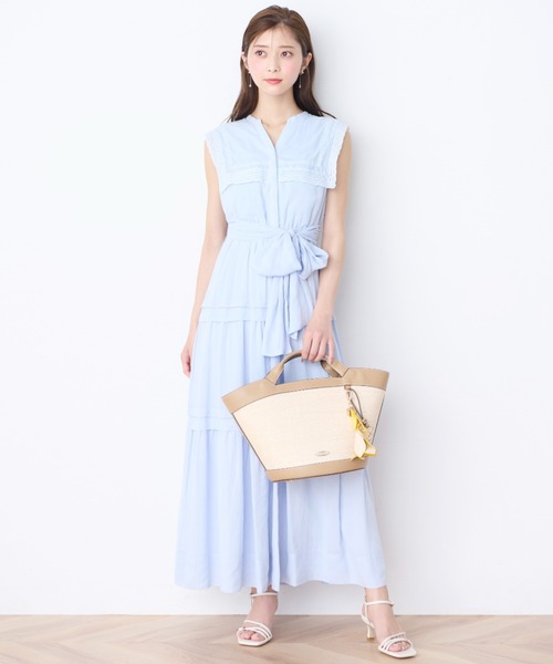 CELFORD レーススクエアカラーワンピース レーススクエアカラーワンピース(デイリーワンピース)｜DRESS