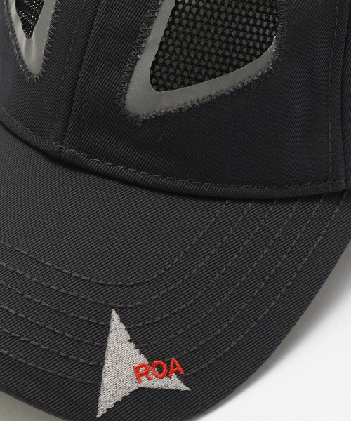 【ROA】ROA / ロア CAP 6 PANEL RBUW219FA12 ROA Baseball Cap 6 Panel RBUW219FA12 Men's 6 Panel Logo Mesh