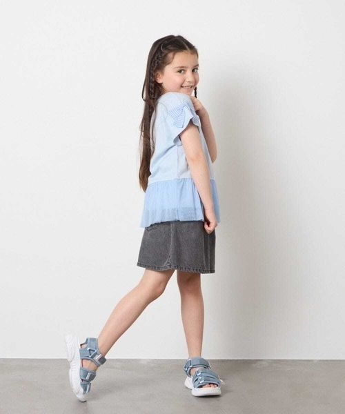 a.v.v（アーヴェヴェ）の「[20-23cm][マジックテープで簡単]軽量厚底スポサン（サンダル・キッズ・ブラック/ダークインディゴブルー・23/22/20/21）」の5枚目の写真