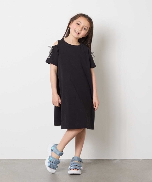 a.v.v（アーヴェヴェ）の「[20-23cm][マジックテープで簡単]軽量厚底スポサン（サンダル・キッズ・ブラック/ダークインディゴブルー・23/22/20/21）」の9枚目の写真