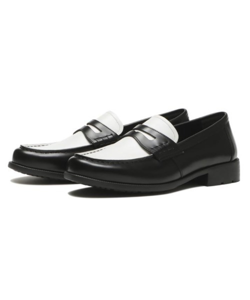 Hawkins（ホーキンス）の「HAWKINS ホーキンス OLIVER LOAFER オリバーローファー HL61002 BLACK/WHITE（ローファー・メンズ・ブラック・8/10/9/7/7h/8h/9h/6h/11）」の2枚目の写真