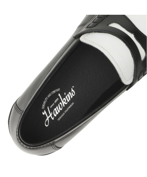 Hawkins（ホーキンス）の「HAWKINS ホーキンス OLIVER LOAFER オリバーローファー HL61002 BLACK/WHITE（ローファー・メンズ・ブラック・8/10/9/7/7h/8h/9h/6h/11）」の6枚目の写真