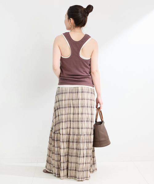 B.C STOCK（ベーセーストック）の「【WEB限定】ウォッシャブル / 先染めチェッククリンクルスカート（スカート・レディース・マルチ/その他6/その他11/その他10・FREE）」の5枚目の写真