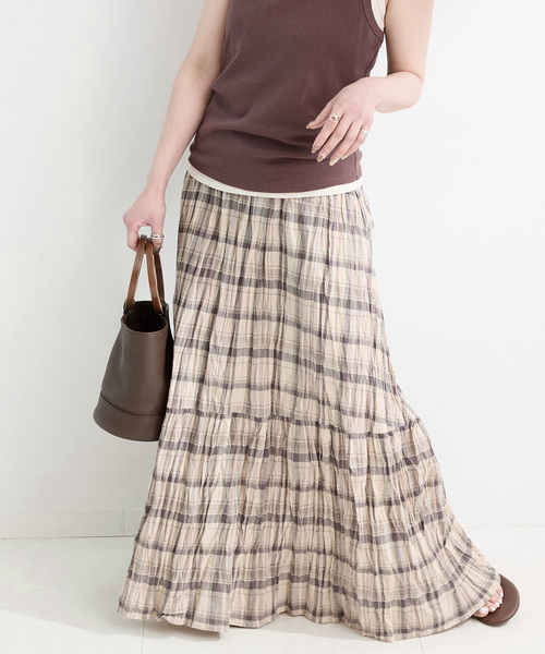 B.C STOCK（ベーセーストック）の「【WEB限定】ウォッシャブル / 先染めチェッククリンクルスカート（スカート・レディース・マルチ/その他6/その他11/その他10・FREE）」の7枚目の写真
