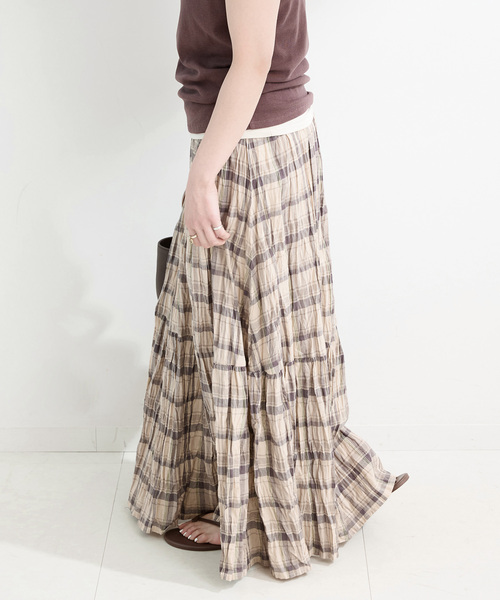 B.C STOCK（ベーセーストック）の「【WEB限定】ウォッシャブル / 先染めチェッククリンクルスカート（スカート・レディース・マルチ/その他6/その他11/その他10・FREE）」の10枚目の写真