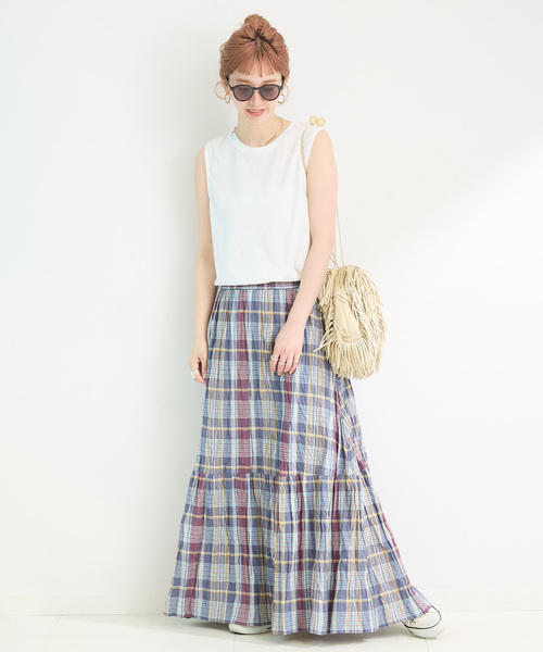 B.C STOCK（ベーセーストック）の「【WEB限定】ウォッシャブル / 先染めチェッククリンクルスカート（スカート・レディース・マルチ/その他6/その他11/その他10・FREE）」の20枚目の写真