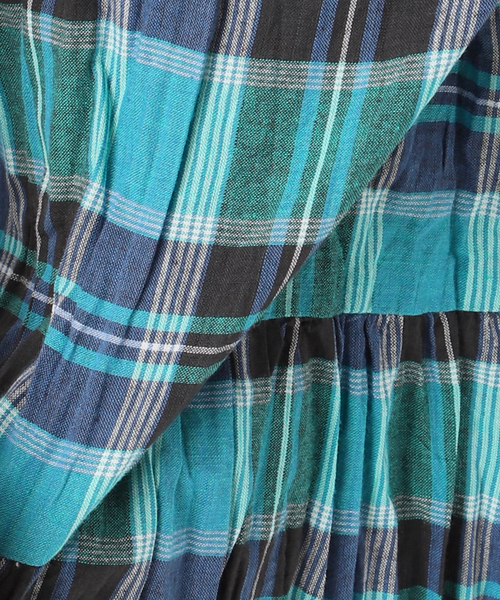 WEB限定】ウォッシャブル / 先染めチェッククリンクルスカート