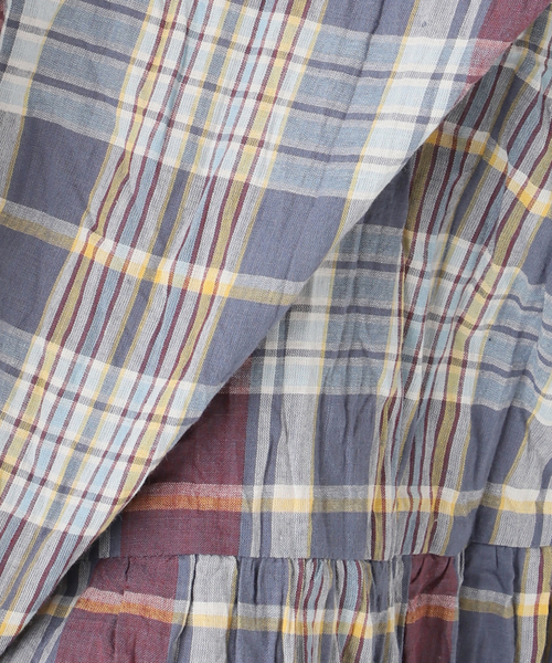 B.C STOCK ウォッシャブル /先染めチェッククリンクルスカート新品未使用 WEB限定】ウォッシャブル / 先染めチェッククリンクルスカート