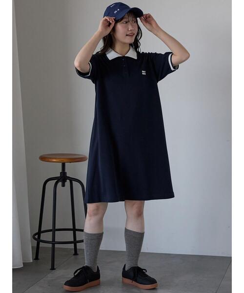 ehka sopo（エヘカソポ）の「ポロミニワンピース（ワンピース・レディース・グリーン/レッド/ネイビー・F）」の7枚目の写真