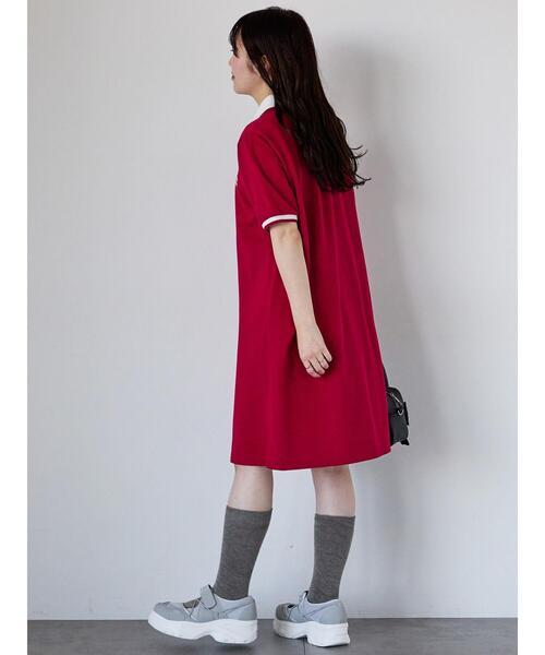 ehka sopo（エヘカソポ）の「ポロミニワンピース（ワンピース・レディース・グリーン/レッド/ネイビー・F）」の18枚目の写真